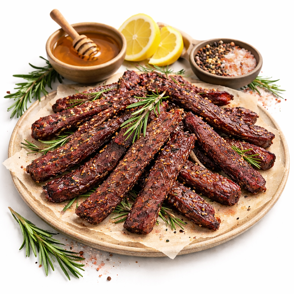 Honey, Rosemary and Lamb Jerky